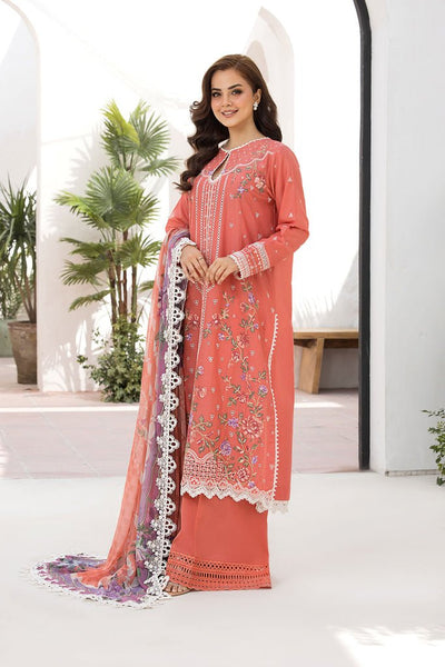 Sobia Nazir | Vital Lawn 25 | 4A-Brand:Sobia Nazir-Type:Ladies Clothes-Pinkish Orange-Lawn-House of Maryam- Buy in UK, USA