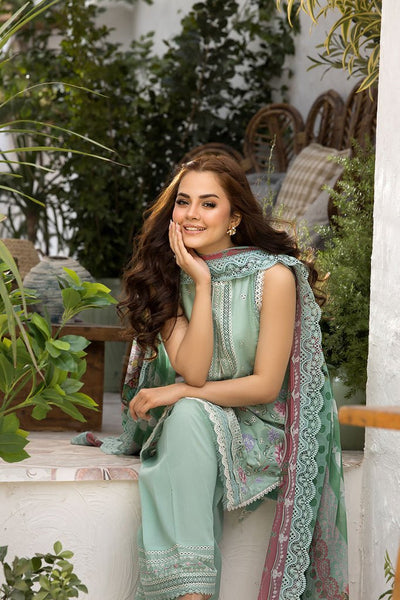 Sobia Nazir | Vital Lawn 25 | 4B-Brand:Sobia Nazir-Type:Ladies Clothes-Ice Blue-Lawn-House of Maryam- Buy in UK, USA