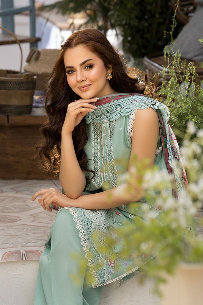 Sobia Nazir | Vital Lawn 25 | 4B-Brand:Sobia Nazir-Type:Ladies Clothes-Ice Blue-Lawn-House of Maryam- Buy in UK, USA