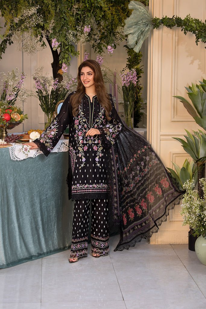 Sobia Nazir | Vital Lawn 25 | 5A-Brand:Sobia Nazir-Type:Ladies Clothes-Black-Lawn-House of Maryam- Buy in UK, USA