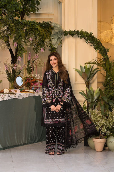 Sobia Nazir | Vital Lawn 25 | 5A-Brand:Sobia Nazir-Type:Ladies Clothes-Black-Lawn-House of Maryam- Buy in UK, USA