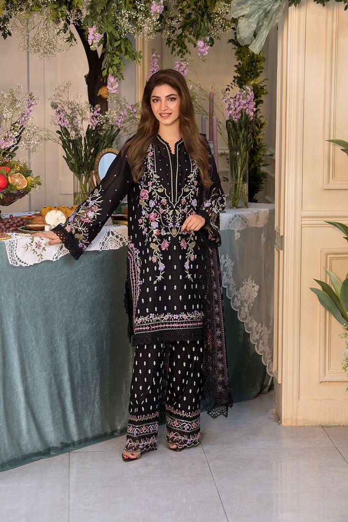 Sobia Nazir | Vital Lawn 25 | 5A-Brand:Sobia Nazir-Type:Ladies Clothes-Black-Lawn-House of Maryam- Buy in UK, USA