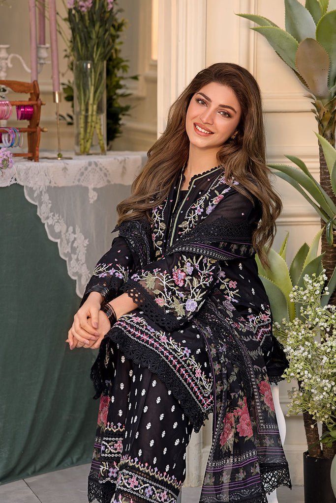 Sobia Nazir | Vital Lawn 25 | 5A-Brand:Sobia Nazir-Type:Ladies Clothes-Black-Lawn-House of Maryam- Buy in UK, USA