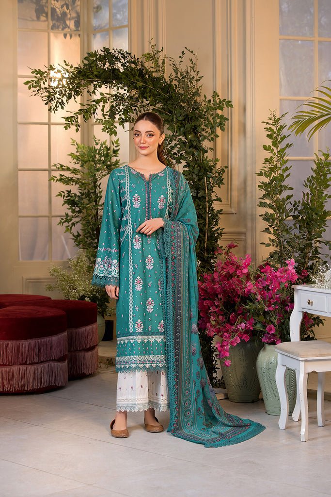 Sobia Nazir | Vital Lawn 25 | 6A-Brand:Sobia Nazir-Type:Ladies Clothes-Emerald Green-Lawn-House of Maryam- Buy in UK, USA