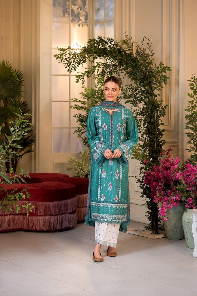 Sobia Nazir | Vital Lawn 25 | 6A-Brand:Sobia Nazir-Type:Ladies Clothes-Emerald Green-Lawn-House of Maryam- Buy in UK, USA