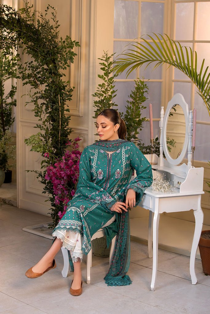 Sobia Nazir | Vital Lawn 25 | 6A-Brand:Sobia Nazir-Type:Ladies Clothes-Emerald Green-Lawn-House of Maryam- Buy in UK, USA