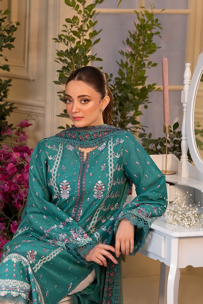 Sobia Nazir | Vital Lawn 25 | 6A-Brand:Sobia Nazir-Type:Ladies Clothes-Emerald Green-Lawn-House of Maryam- Buy in UK, USA