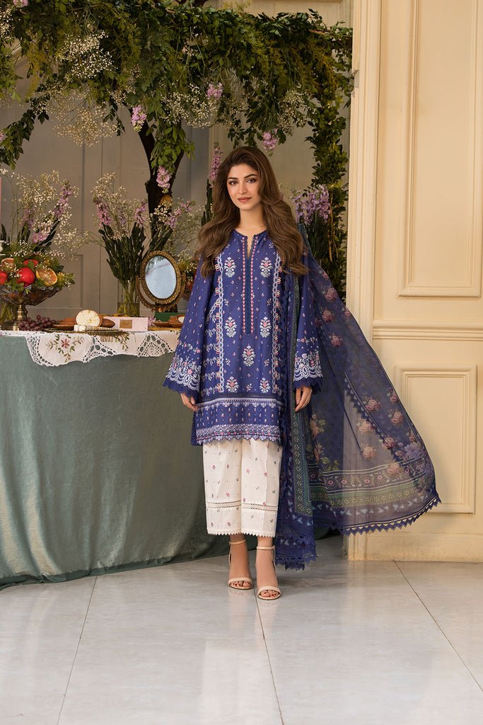 Sobia Nazir | Vital Lawn 25 | 6B-Brand:Sobia Nazir-Type:Ladies Clothes-Persion Blue-Lawn-House of Maryam- Buy in UK, USA