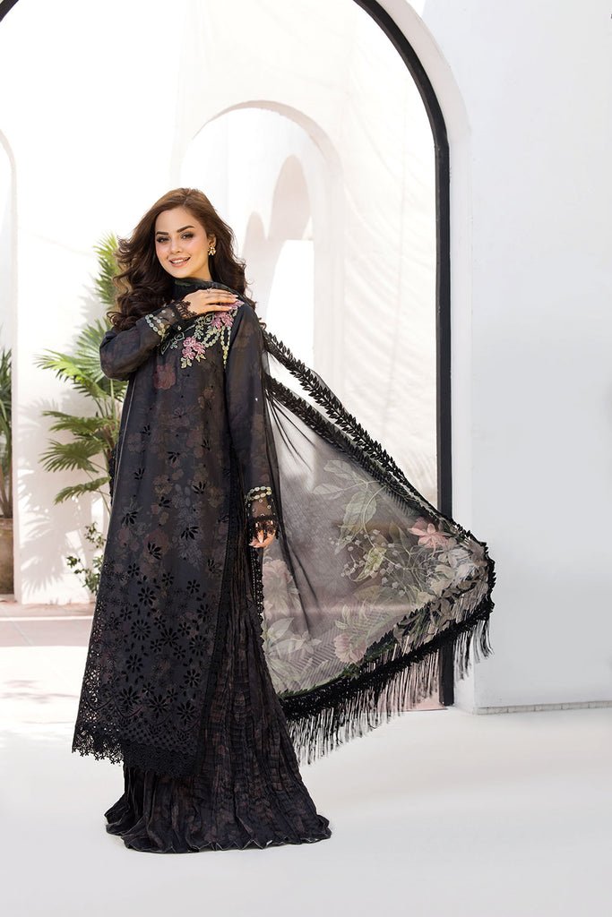 Sobia Nazir | Vital Lawn 25 | 8A-Brand:Sobia Nazir-Type:Ladies Clothes-Black-Lawn-House of Maryam- Buy in UK, USA