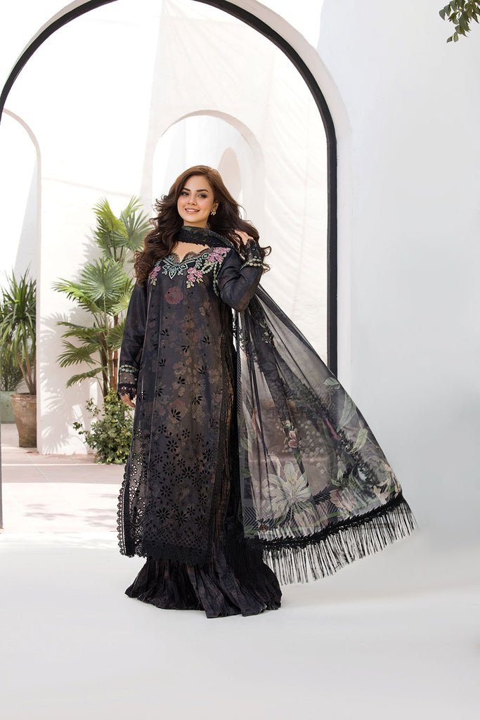 Sobia Nazir | Vital Lawn 25 | 8A-Brand:Sobia Nazir-Type:Ladies Clothes-Black-Lawn-House of Maryam- Buy in UK, USA