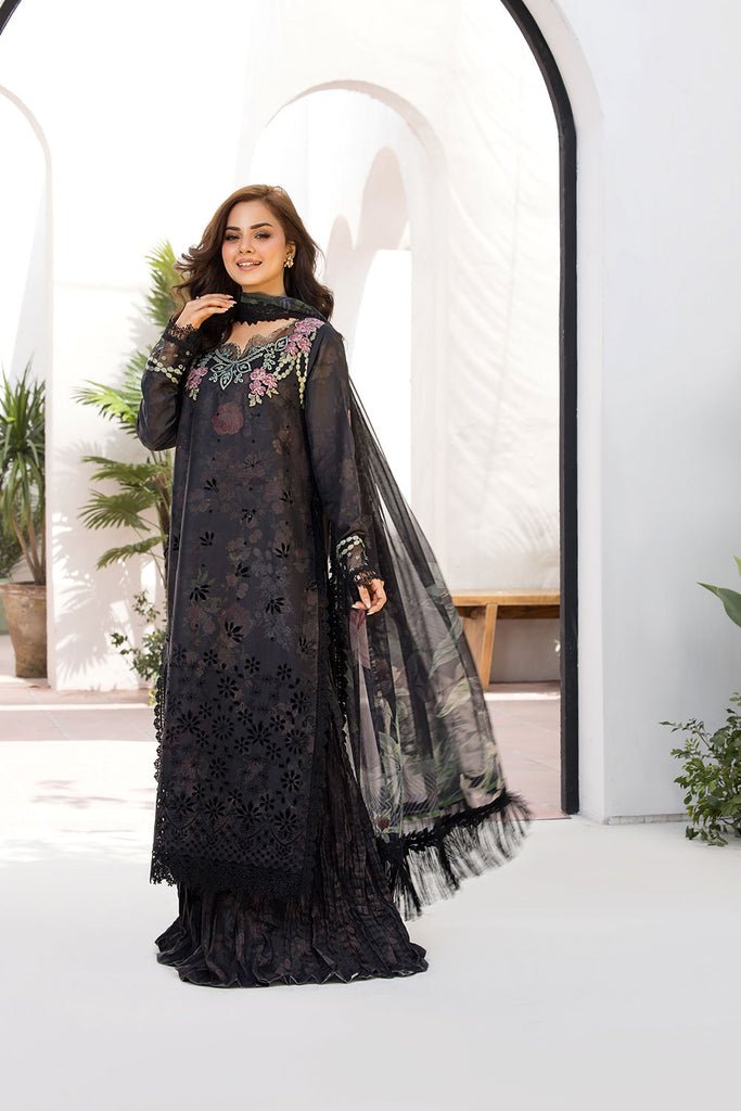 Sobia Nazir | Vital Lawn 25 | 8A-Brand:Sobia Nazir-Type:Ladies Clothes-Black-Lawn-House of Maryam- Buy in UK, USA