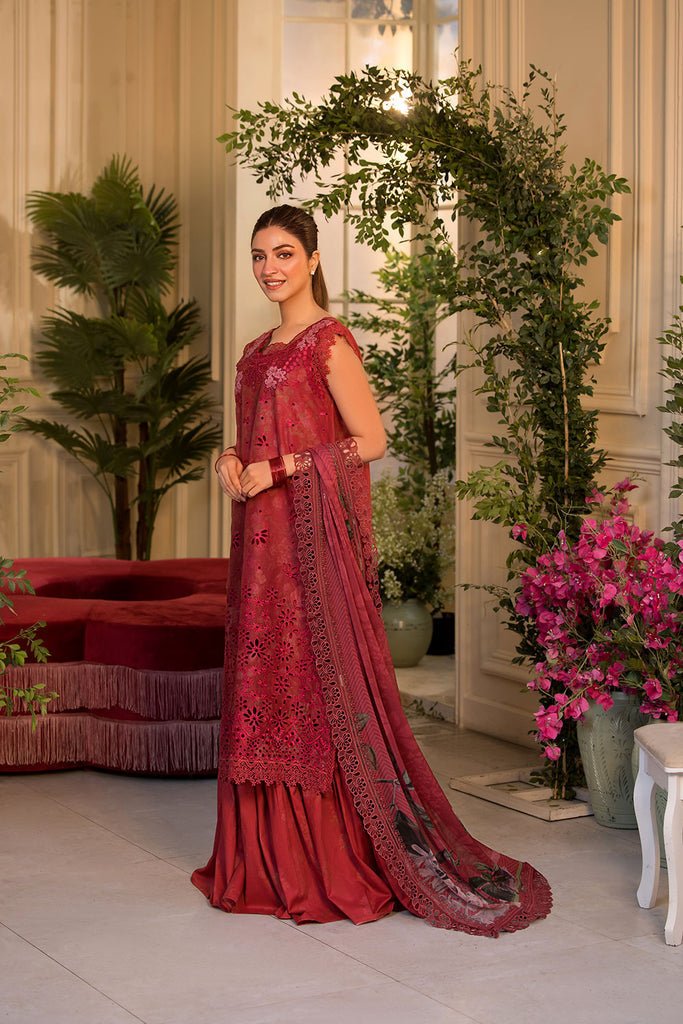 Sobia Nazir | Vital Lawn 25 | 8B-Brand:Sobia Nazir-Type:Ladies Clothes-Red-Lawn-House of Maryam- Buy in UK, USA