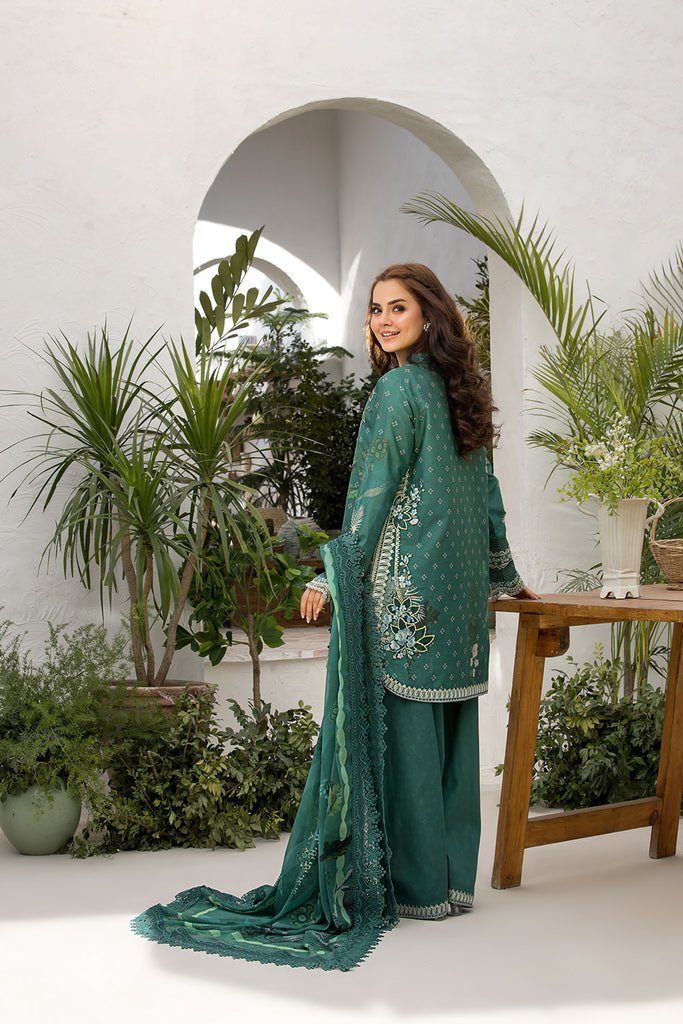 Sobia Nazir | Vital Lawn 25 | 9B-Brand:Sobia Nazir-Type:Ladies Clothes-Teal Green-Lawn-House of Maryam- Buy in UK, USA