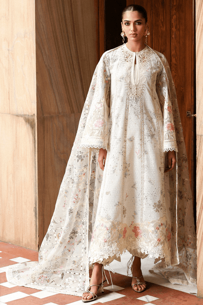 Soraya Zaria schiffli lawn suit with balloon pants