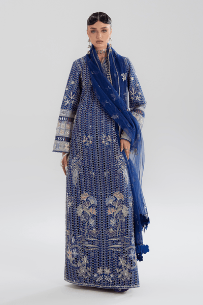 Soraya Évara deep blue double layered silk suit, photo 5