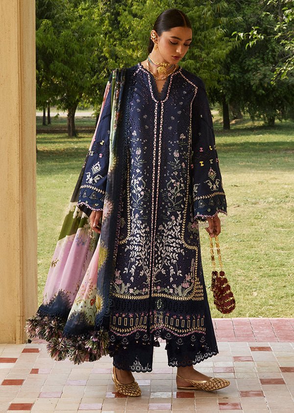 Suffuse | Eid Lawn 25 | ENA-Brand:Suffuse-Type:Ladies Clothes-Deep Blue-Lawn-House of Maryam- Buy in UK, USA