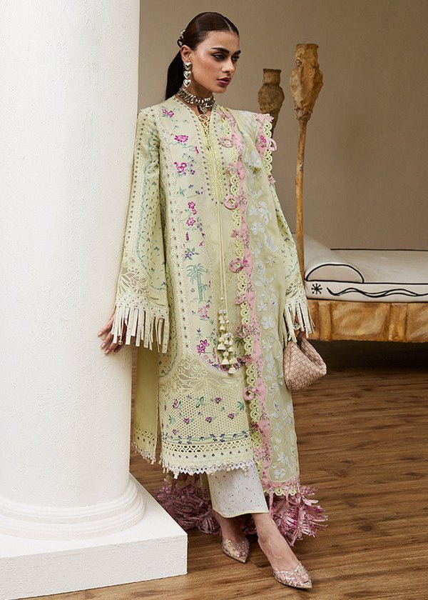 Suffuse | Eid Lawn 25 | FERIDA-Brand:Suffuse-Type:Ladies Clothes-Lime-Self Jacquard-House of Maryam- Buy in UK, USA