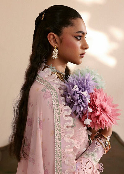 Suffuse | Eid Lawn 25 | LEENA-Brand:Suffuse-Type:Ladies Clothes-Powder Pink-Organza-House of Maryam- Buy in UK, USA