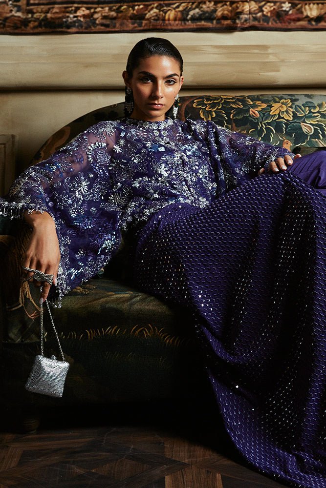 Suffuse Maeve cadbury purple kimono jacket and drape dress, photo 5