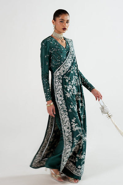 Suffuse | Silk Pret Summer 26 | AMARIEN-Brand:Suffuse-Type:Ladies Clothes-Teal Green-Silk-House of Maryam- Buy in UK, USA