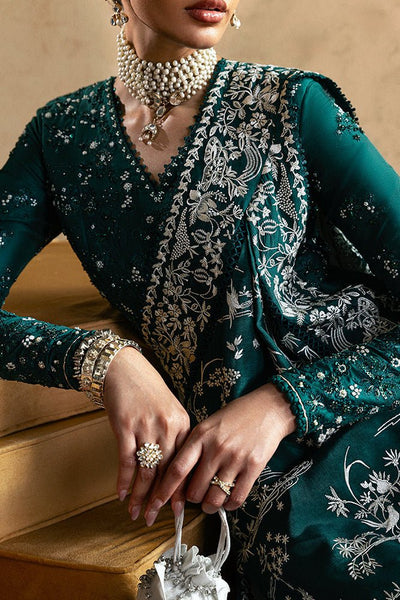 Suffuse | Silk Pret Summer 26 | AMARIEN-Brand:Suffuse-Type:Ladies Clothes-Teal Green-Silk-House of Maryam- Buy in UK, USA