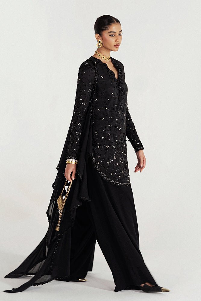 Suffuse Eris black silk pret suit, photo 6