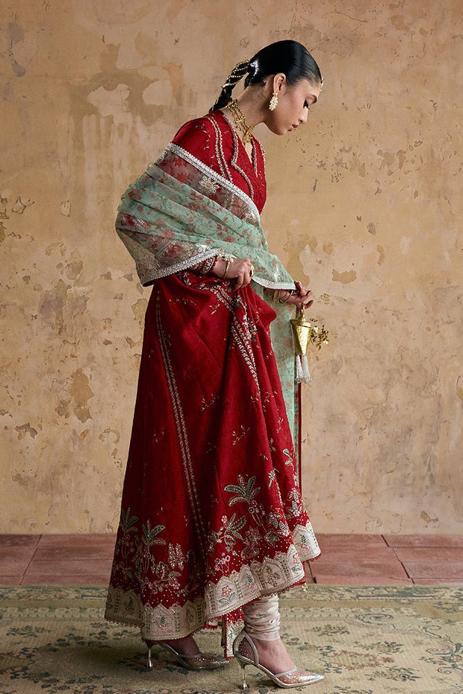Suffuse Orina rustic red angrakha pishwas set, photo 2