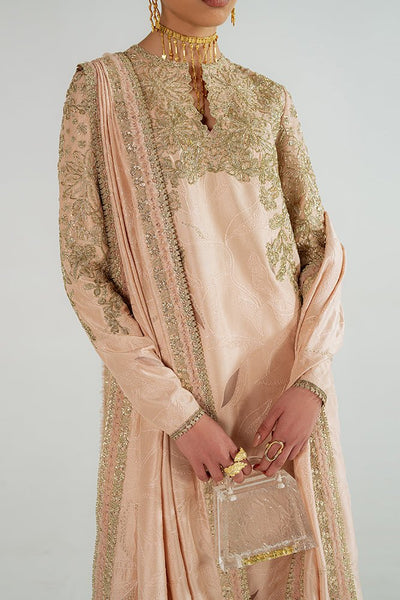 Suffuse Vareen rose gold draped silk shirt and pants, photo 4
