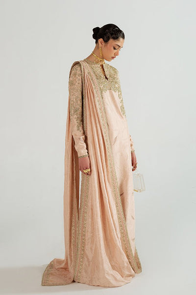 Suffuse Vareen rose gold draped silk shirt and pants, photo 5