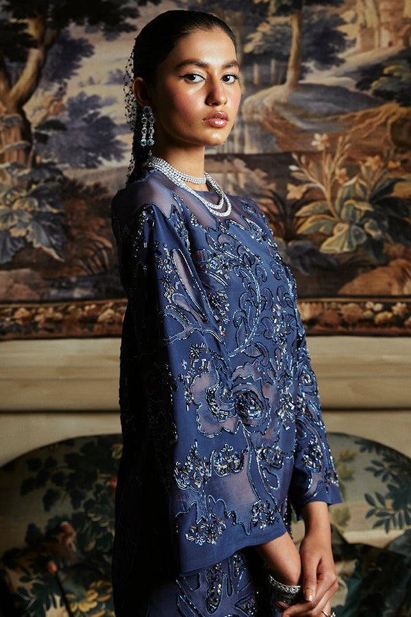 Suffuse Irina slate grey applique shirt and straight pants, photo 3