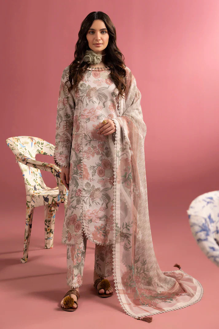 Alizeh | Sheen Lawn Prints 24 | Sunset Blush -  Alizeh Luxury - Original Designer Dress - House of Maryam