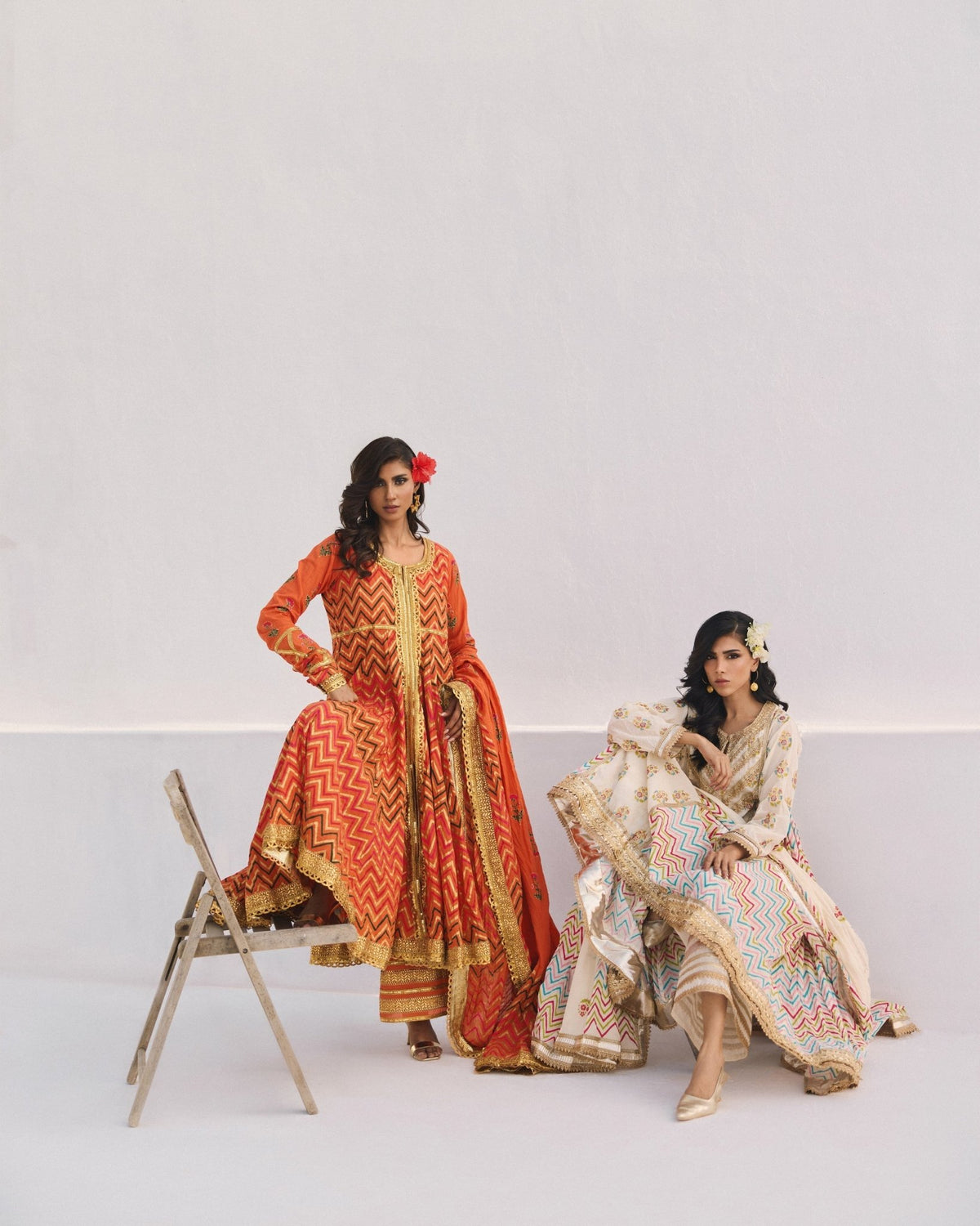 The Pink Tree Company | Dhanak Chamak Eid Edit | Halkora-Brand:The Pink Tree Company-Type:Ladies Clothes-Redish Orange - House of Maryam- Buy in UK, USA