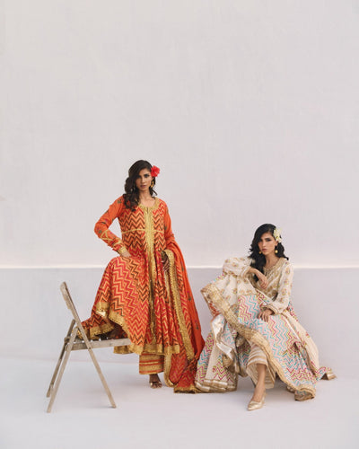 The Pink Tree Company | Dhanak Chamak Eid Edit | Halkora-Brand:The Pink Tree Company-Type:Ladies Clothes-Redish Orange - House of Maryam- Buy in UK, USA
