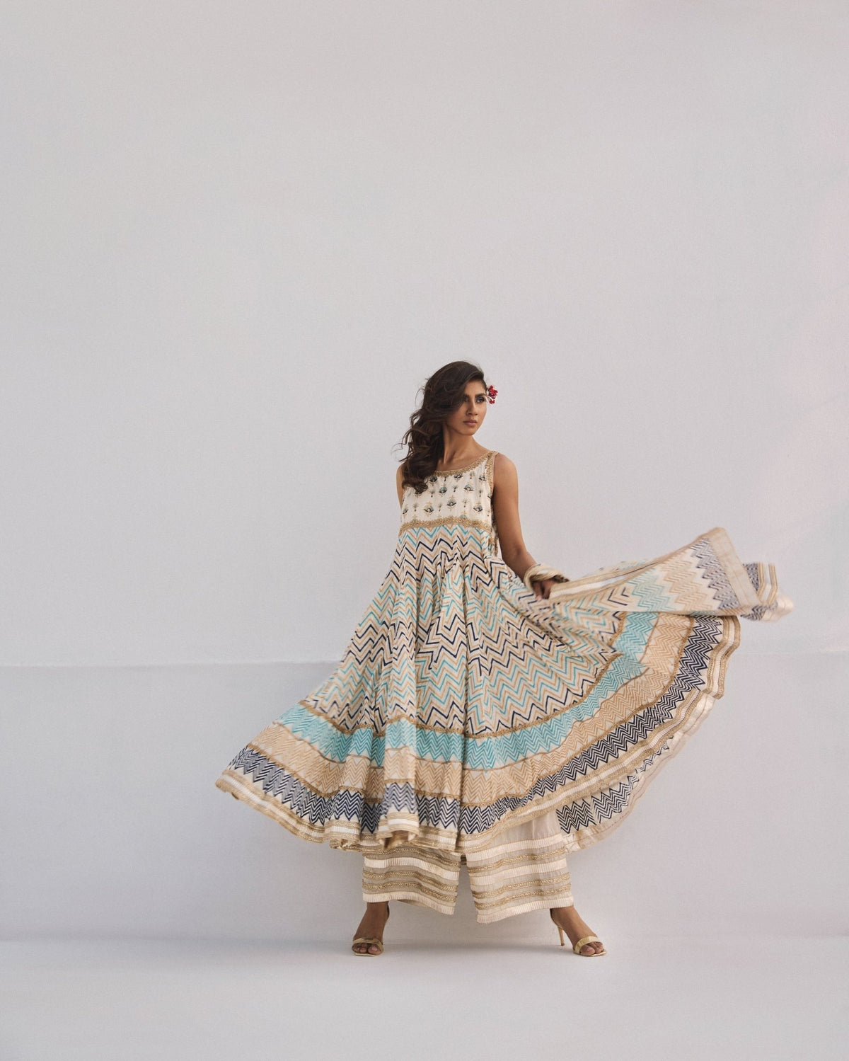 The Pink Tree Company | Dhanak Chamak Eid Edit | Leher-Brand:The Pink Tree Company-Type:Ladies Clothes-Ivory - House of Maryam- Buy in UK, USA