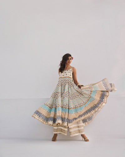 The Pink Tree Company | Dhanak Chamak Eid Edit | Leher-Brand:The Pink Tree Company-Type:Ladies Clothes-Ivory - House of Maryam- Buy in UK, USA
