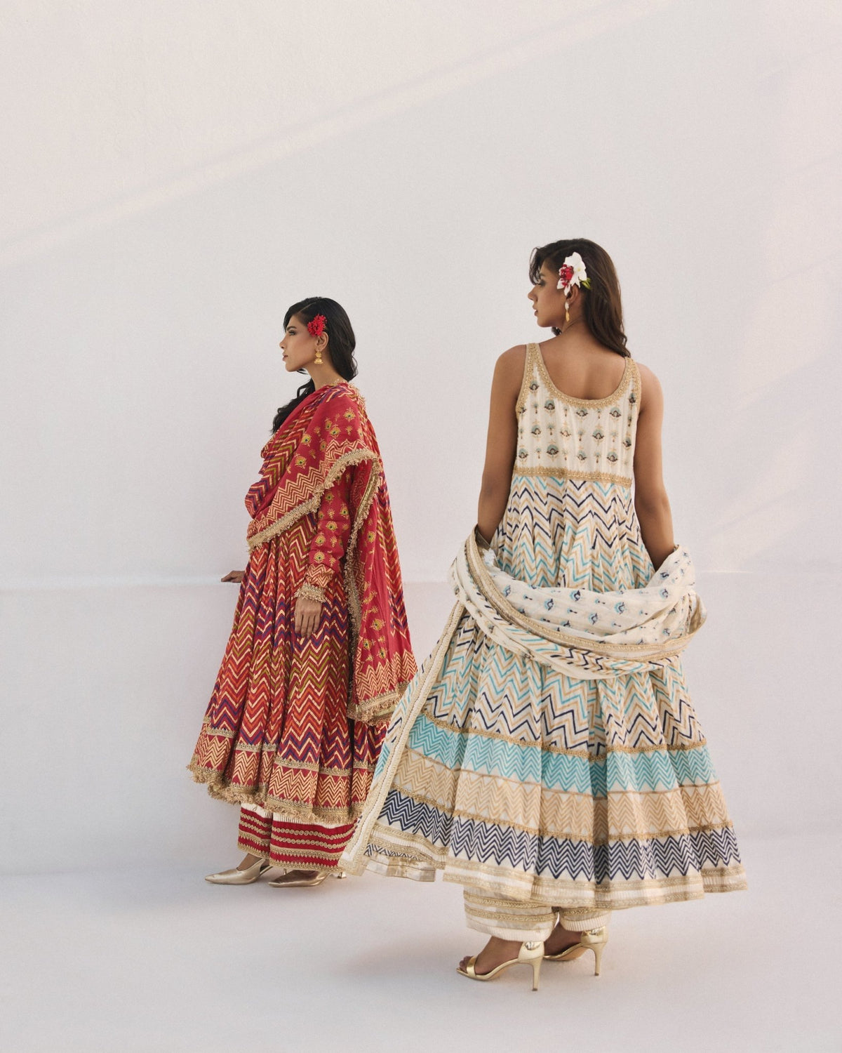 The Pink Tree Company | Dhanak Chamak Eid Edit | Leher-Brand:The Pink Tree Company-Type:Ladies Clothes-Ivory - House of Maryam- Buy in UK, USA