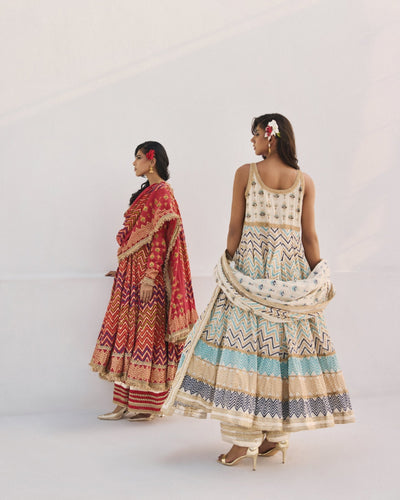 The Pink Tree Company | Dhanak Chamak Eid Edit | Leher-Brand:The Pink Tree Company-Type:Ladies Clothes-Ivory - House of Maryam- Buy in UK, USA