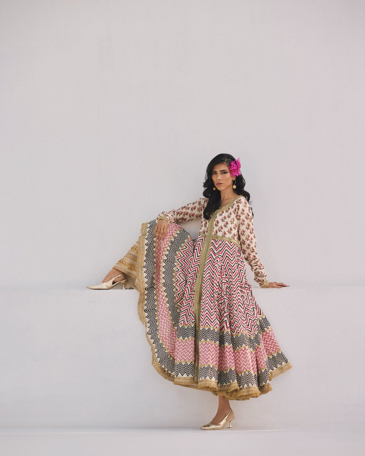 The Pink Tree Company | Dhanak Chamak Eid Edit | Moaj-Brand:The Pink Tree Company-Type:Ladies Clothes-Ivory - House of Maryam- Buy in UK, USA