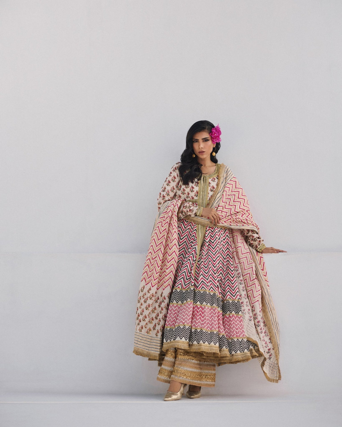 The Pink Tree Company | Dhanak Chamak Eid Edit | Moaj-Brand:The Pink Tree Company-Type:Ladies Clothes-Ivory - House of Maryam- Buy in UK, USA