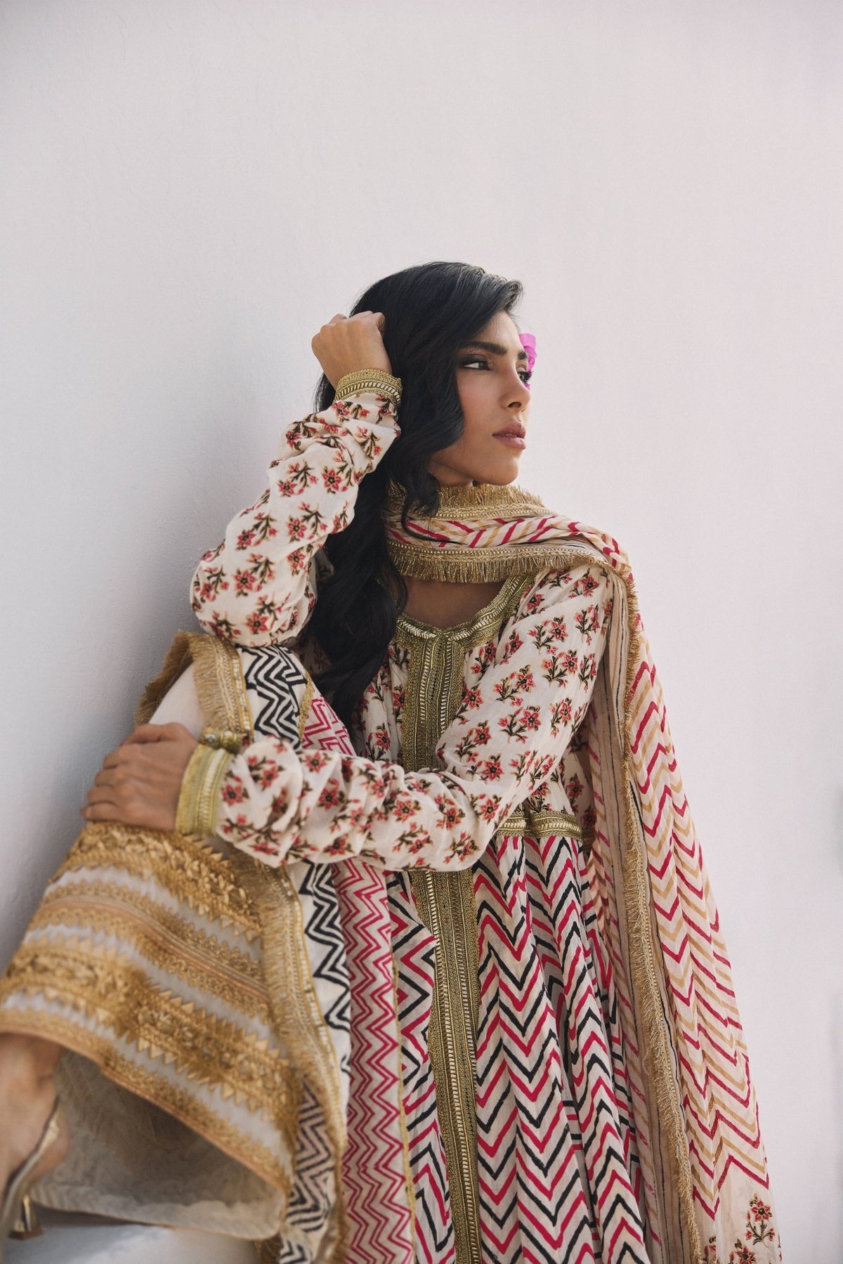 The Pink Tree Company | Dhanak Chamak Eid Edit | Moaj-Brand:The Pink Tree Company-Type:Ladies Clothes-Ivory - House of Maryam- Buy in UK, USA