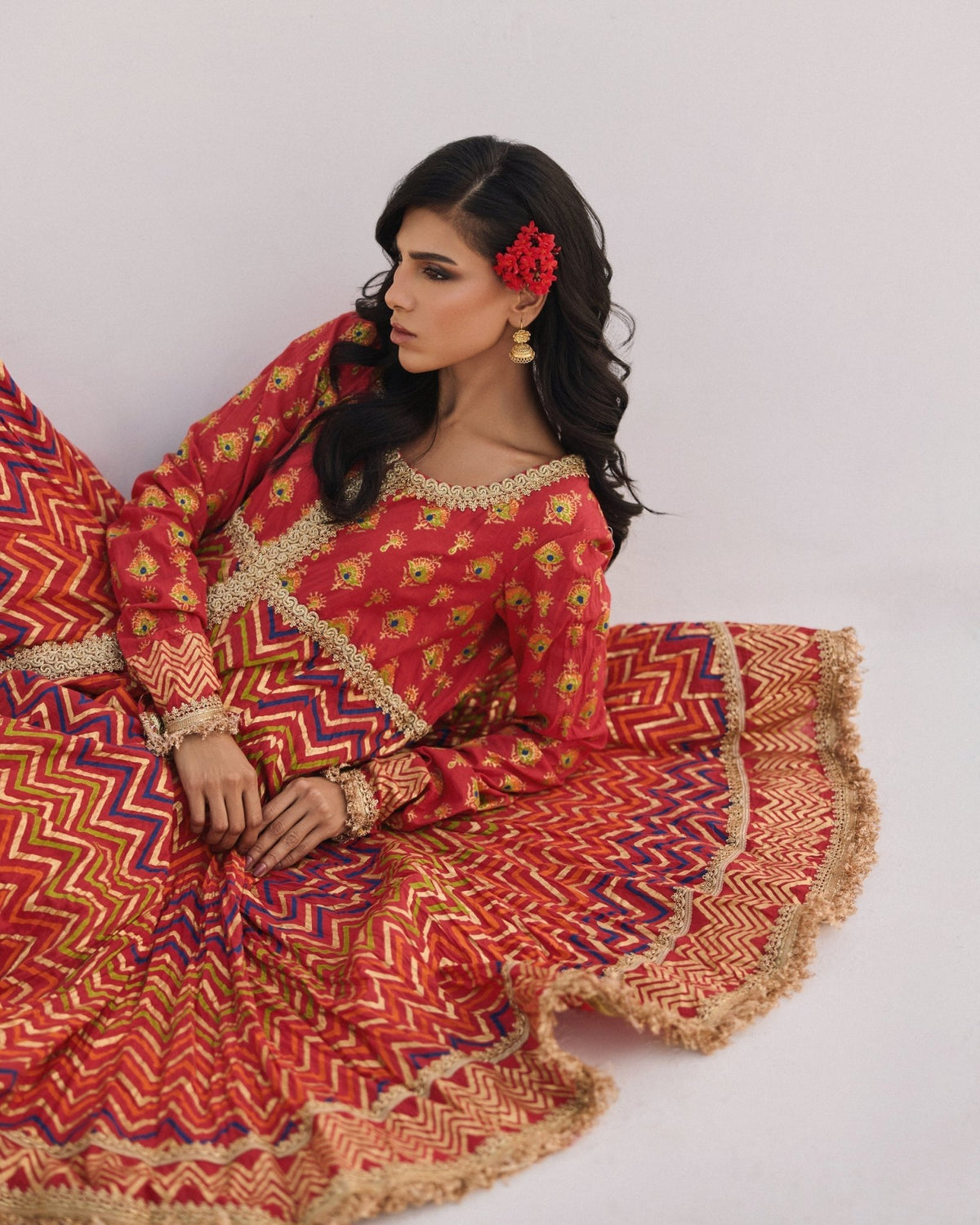 The Pink Tree Company | Dhanak Chamak Eid Edit | Taranj-Brand:The Pink Tree Company-Type:Ladies Clothes-Rust - House of Maryam- Buy in UK, USA