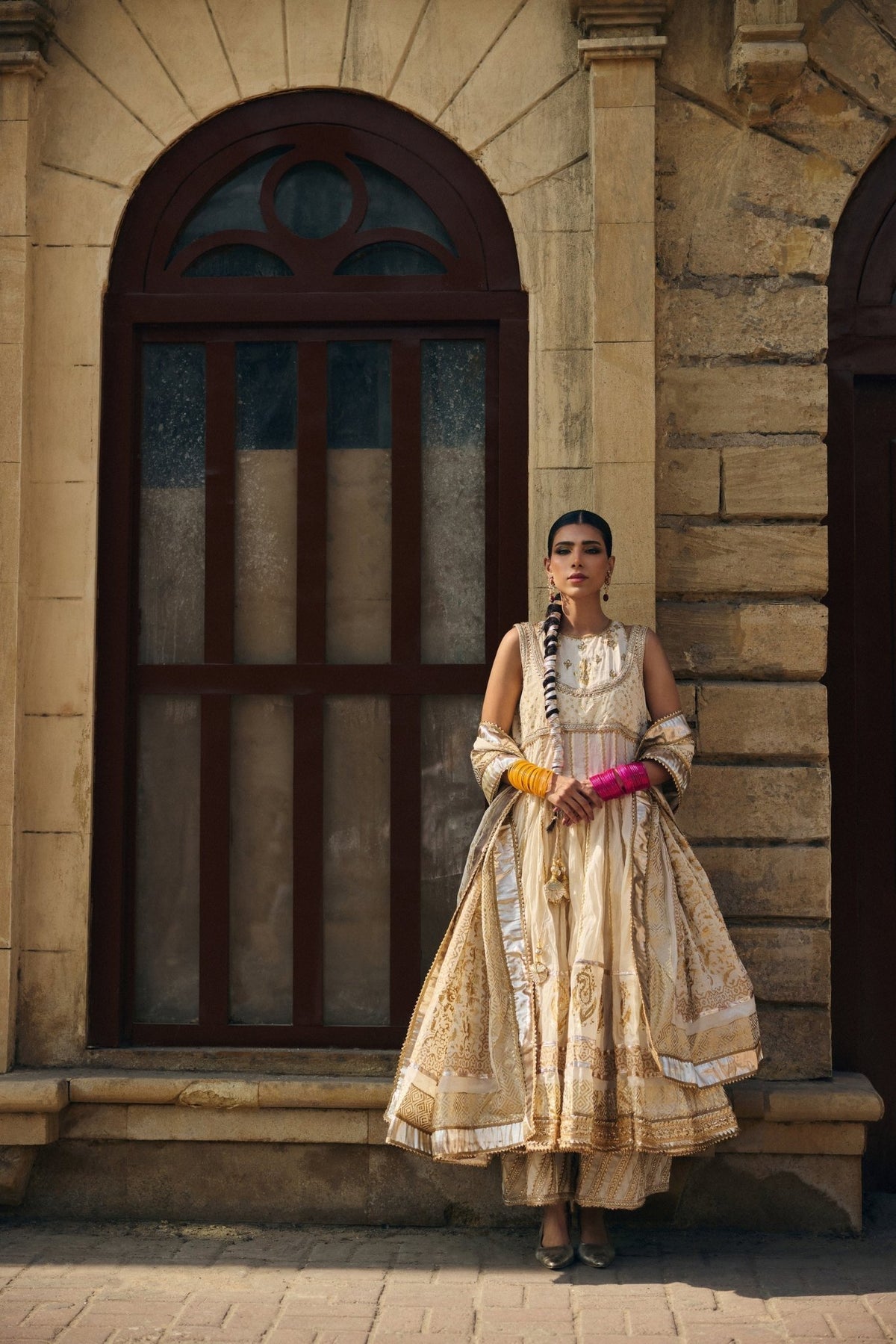 The Pink Tree Company | Polki Formals | Chandan-Haar-Brand:The Pink Tree Company-Type:Ladies Clothes-Ivory - House of Maryam- Buy in UK, USA