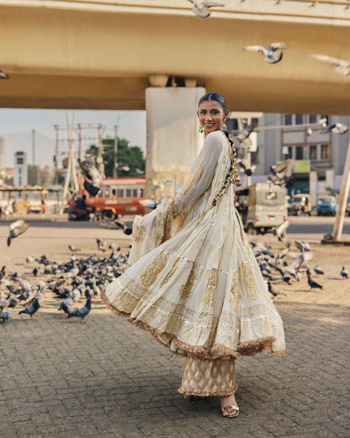 The Pink Tree Company | Polki Formals | Jugni-Brand:The Pink Tree Company-Type:Ladies Clothes-Ivory - House of Maryam- Buy in UK, USA