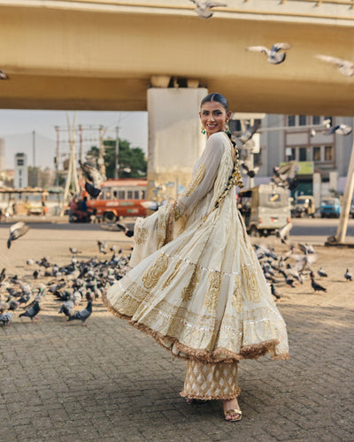 The Pink Tree Company | Polki Formals | Jugni-Brand:The Pink Tree Company-Type:Ladies Clothes-Ivory - House of Maryam- Buy in UK, USA