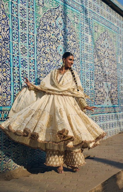 The Pink Tree Company | Polki Formals | Jugni-Brand:The Pink Tree Company-Type:Ladies Clothes-Ivory - House of Maryam- Buy in UK, USA