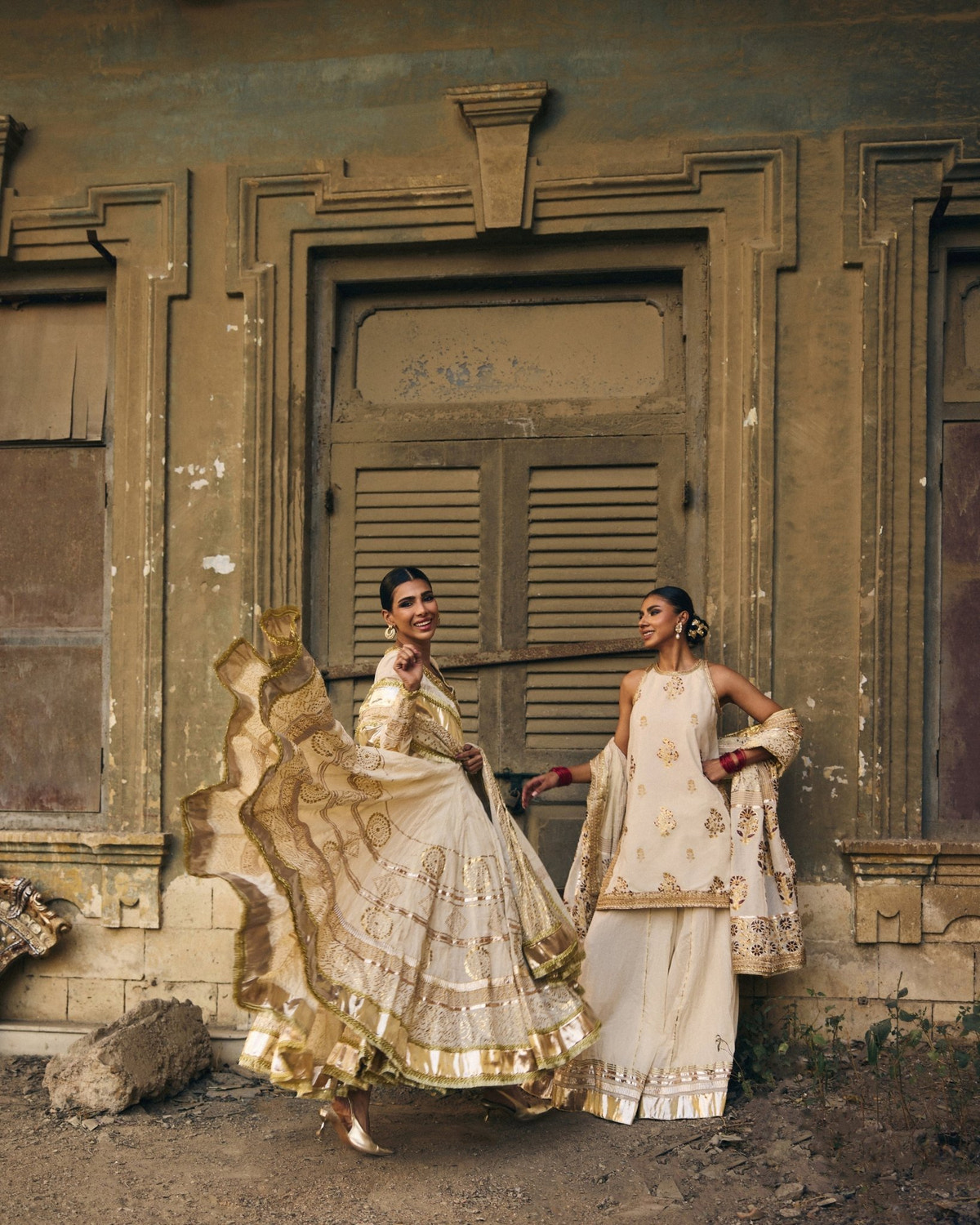 The Pink Tree Company | Polki Formals | Pari-Brand:The Pink Tree Company-Type:Ladies Clothes-Ivory - House of Maryam- Buy in UK, USA