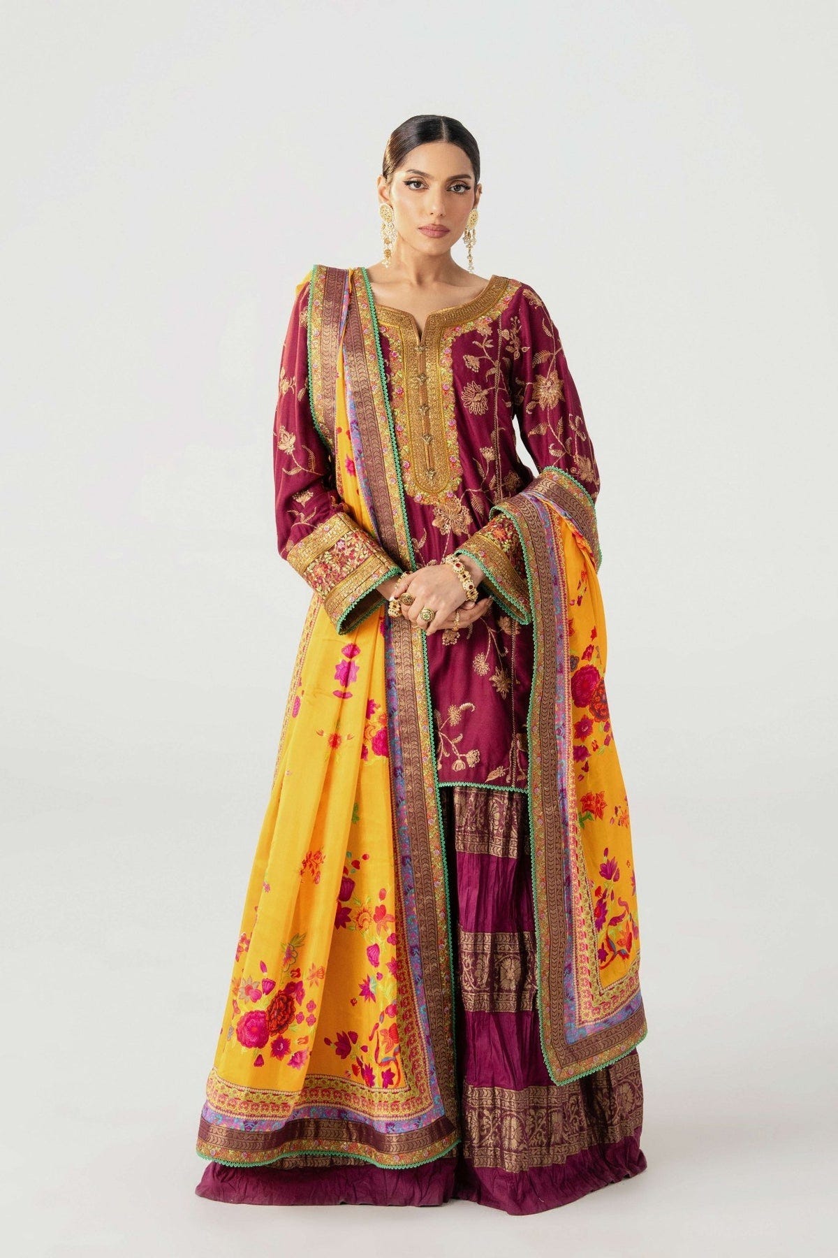 Fahad Hussayn | Jalsa Ghar | Tojis -  Fahad Hussayn Ladies Clothes - Original Designer Dress - House of Maryam