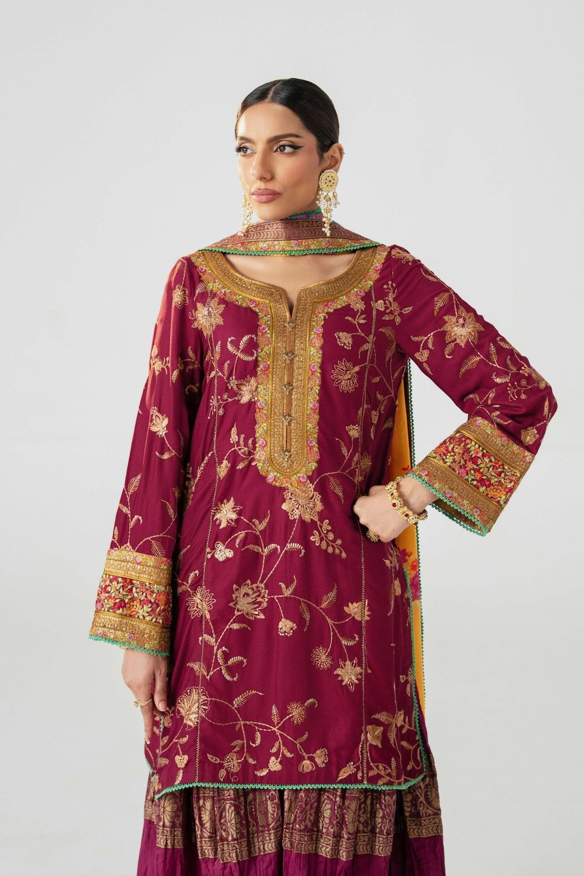 Fahad Hussayn | Jalsa Ghar | Tojis -  Fahad Hussayn Ladies Clothes - Original Designer Dress - House of Maryam