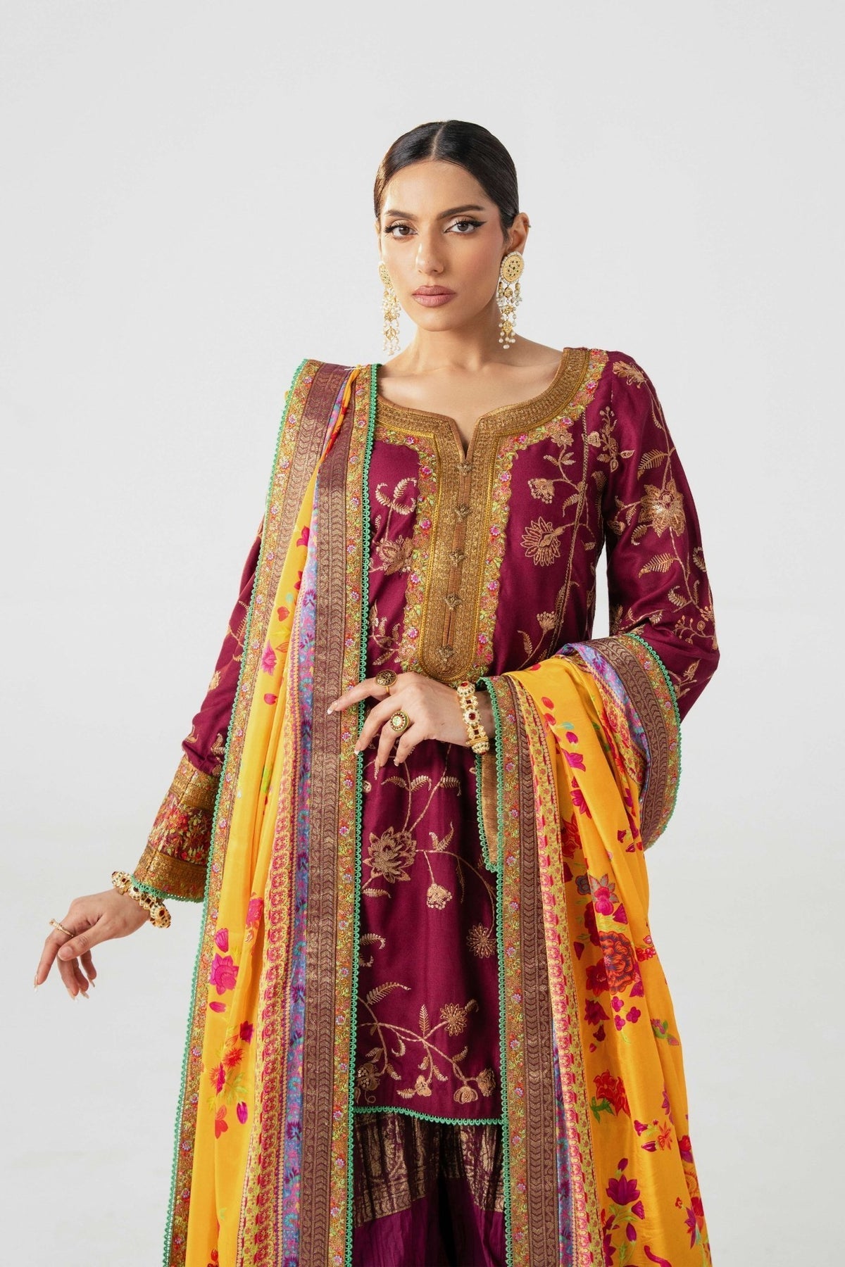 Fahad Hussayn | Jalsa Ghar | Tojis -  Fahad Hussayn Ladies Clothes - Original Designer Dress - House of Maryam