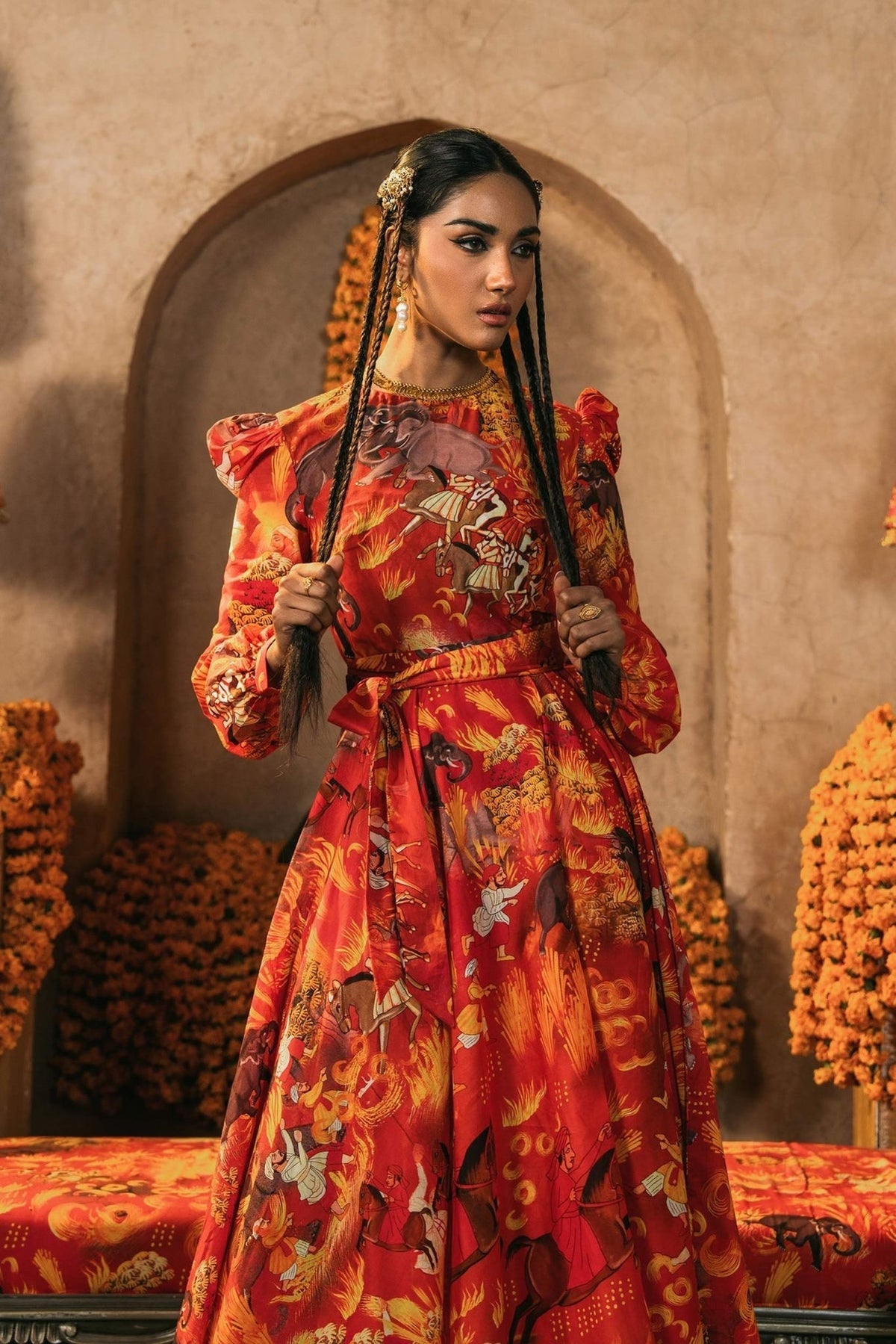 Fahad Hussayn | Lawn Banger | Toranj -  Fahad Hussayn Ladies Clothes - Original Designer Dress - House of Maryam